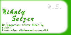 mihaly selzer business card